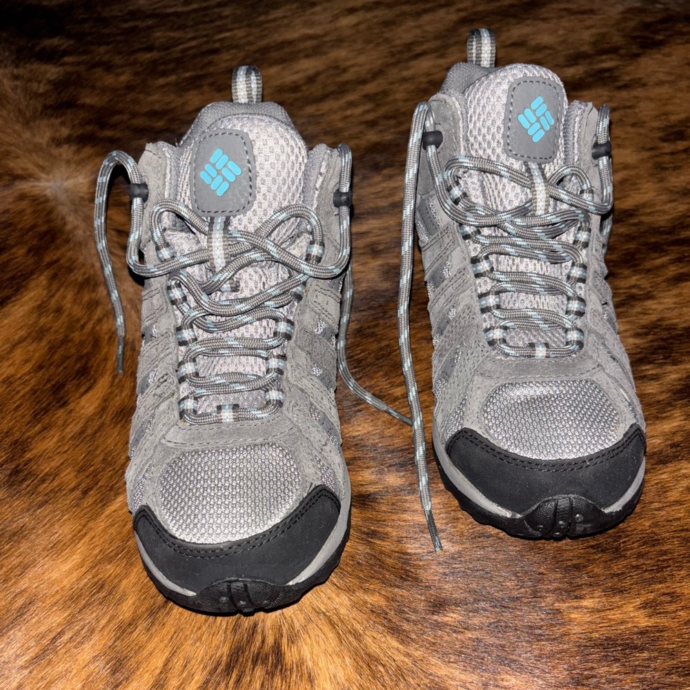 Columbia Gray and Blue Hiking Ankle Boots